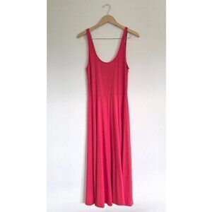 A New Day Classic Red Maxi Dress, Soft Stretch Knit Scoop Back Style Capsule